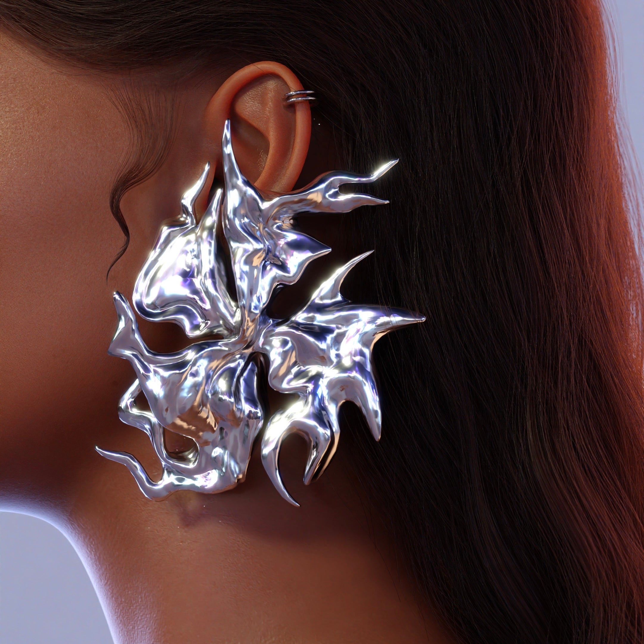 Abstract Earring: Petalos Híbridos
